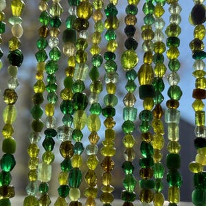 Bead Curtains: Green Garden Light Boho, All Glass Hippie Style Handmade Sun Catcher image 16