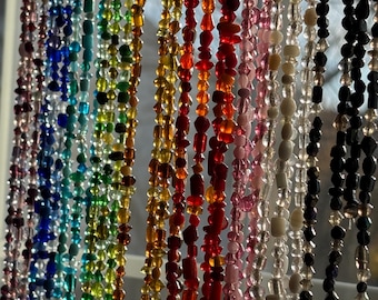 Bead Curtain Strands: Choose Your Colors!  Rainbow Glass Hippie Suncatcher