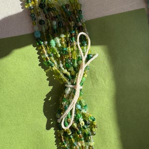 Bead Curtains: Green Garden Light Boho, All Glass Hippie Style Handmade Sun Catcher image 17