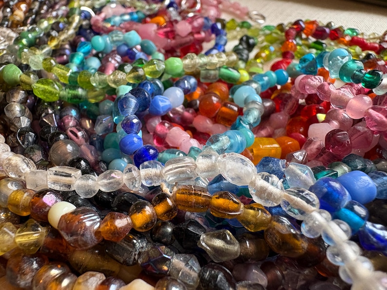 Bead Curtains: Green Garden Light Boho, All Glass Hippie Style Handmade Sun Catcher image 18