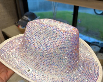 White Rhinestone Cowboy Hat- (150 dollars lower than normal 450 price!!)