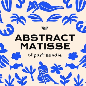 Abstract Matisse Clipart Bundle, Matisse Handrawn PNG files, Vector Body illustrations, linogravure SVG peinture