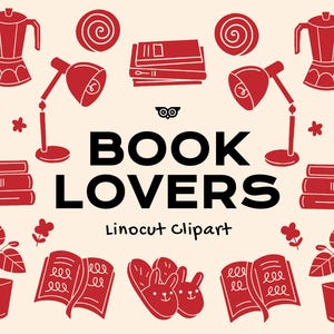 Imágenes prediseñadas de amantes de los libros, archivos vectoriales de Bookworm, biblioteca SVG, rincón de lectura PNG, silueta de lectura de novelas, libros de linograbado
