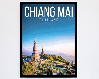 Chiang Mai Thailand Travel Poster