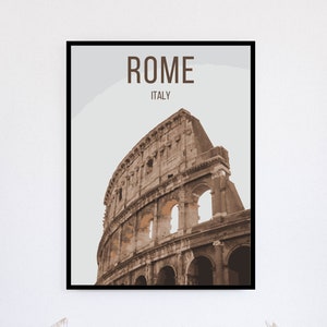 Rome Italy Retro Travel Poster Printable