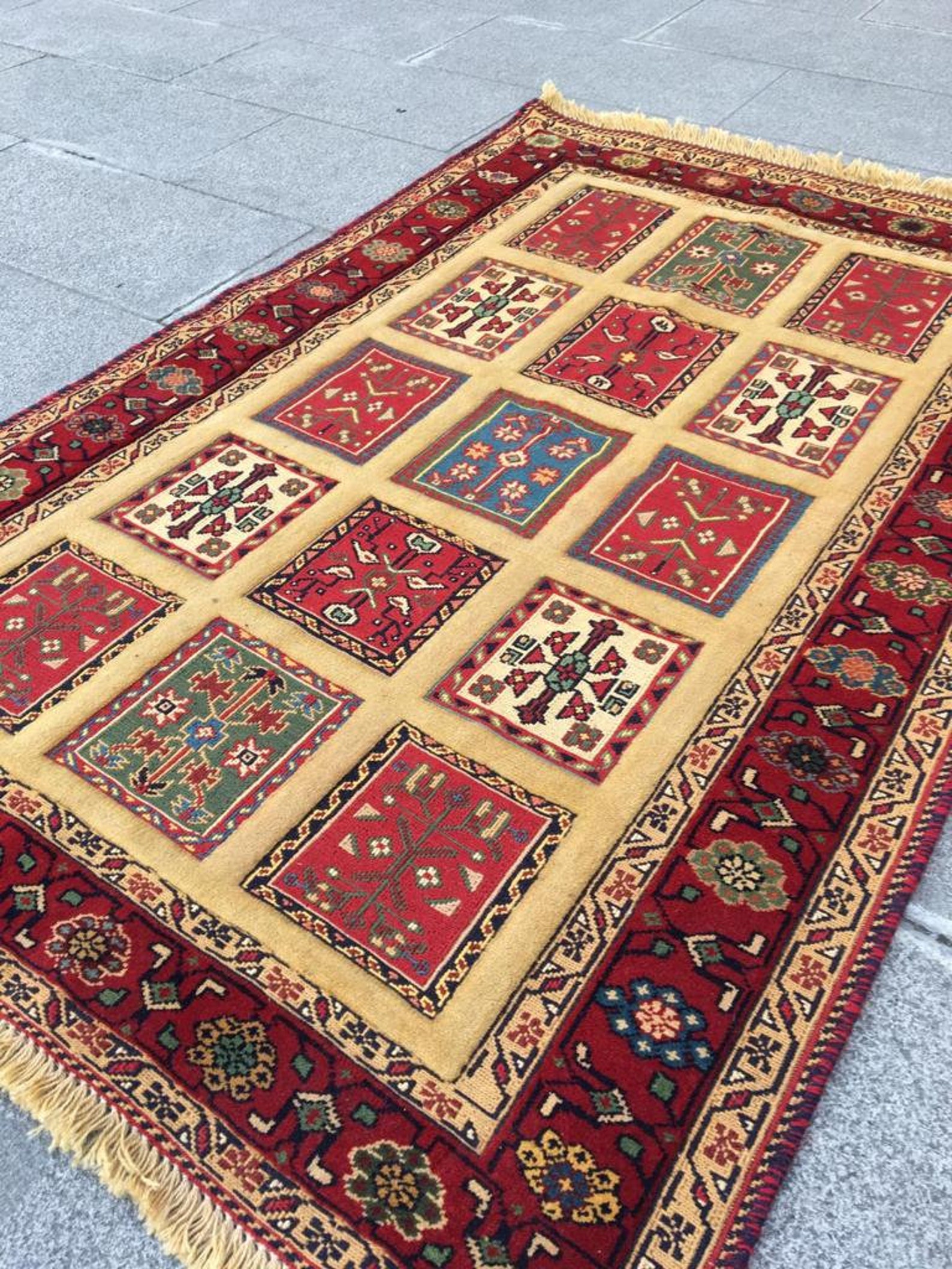 Authentic Turkish Rug Vintage Handmade Decorative Turkish Etsy