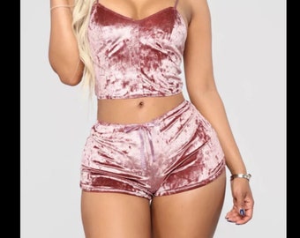 velvet pyjamas set