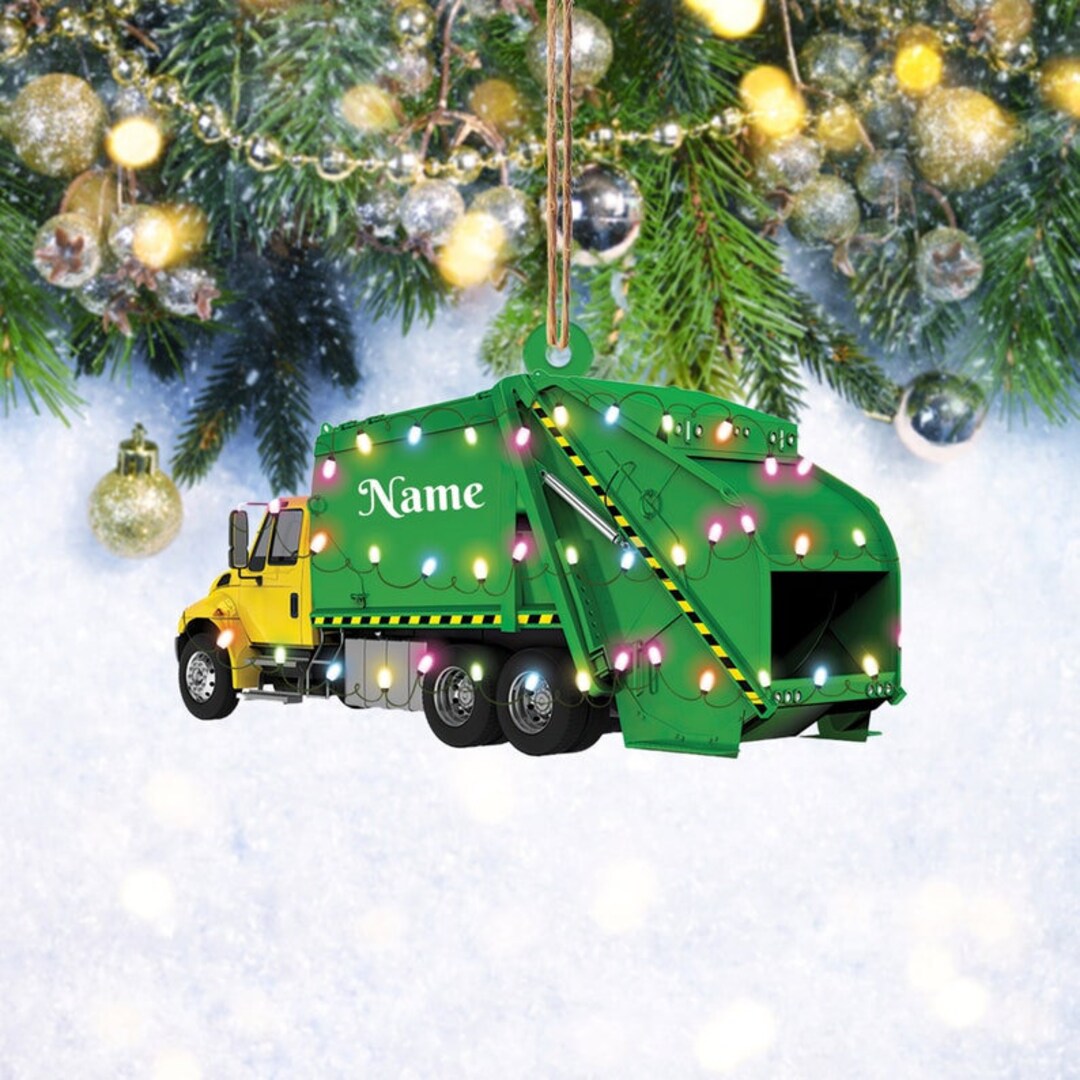 Garbage Truck Christmas Ornament Trash Truck Christmas Etsy
