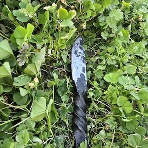 Cuchillo de punta de ferrocarril forjado a mano / Regalo de aniversario de hierro hecho por veteranos