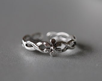 Silver Toe Ring - Adjustable Toe Ring - Adjustable Ring -Sterling Silver Ring - Sterling Silver 925 (265)