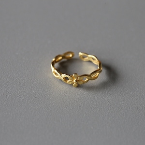 Gold Toe Ring - Adjustable Toe Ring - Adjustable Ring -Gold Plated Sterling Silver Ring - Sterling Silver 925 (281)