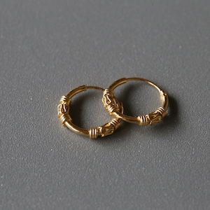 12mm Gold Plated Bali Hoops - Bali Hoops - Gold Plated Sterling Silver 925 (BAG39)