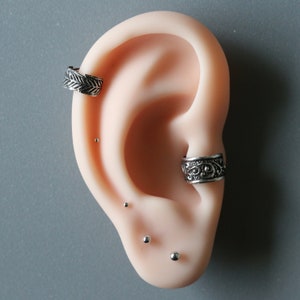Leaf Ear Cuff - Leaf Wrap Ear Cuff - Sterling Silver 925 (32)