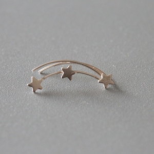 Shooting Star Climbers - Celestial Star Climbers - Silver Star Climbers - Silver Ear Climbers - Sterling Silver 925 (337)