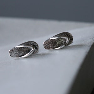 Pendientes con forma de chanclas - Pendientes con forma de chanclas de plata - Pendientes con forma de chanclas - Plata de ley 925 (22)