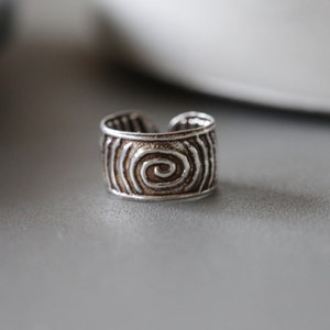 Geometric Ear Cuff - Tribal Style Wrap Ear Cuff - Sterling Silver 925 (315)