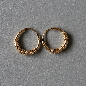 12mm Gold Plated Bali Hoops - Bali Hoops - Gold Plated Sterling Silver 925 (BAG25)