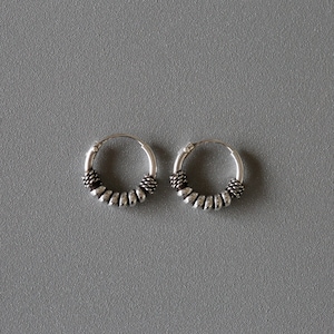 10mm Silver Bali Hoops - Bali Hoops - Sterling Silver 925 (BA22)