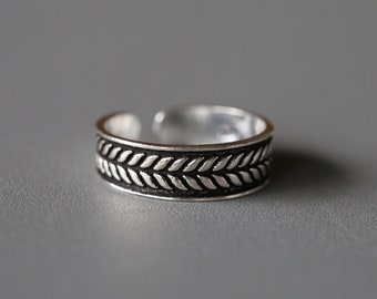 Zilveren Teenring - Verstelbare Teenring - Verstelbare Ring -Sterling Zilveren Ring - Sterling Zilver 925 (260)