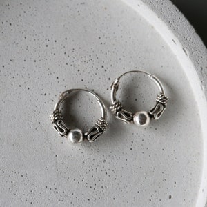 12mm Silver Bali Hoops - Bali Hoops - Sterling Silver 925 (73)
