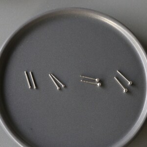 1.5mm Ball Studs - Tiny Ball Ear Studs - Silver 1.5mm Dot Earrings - Sterling Silver 925 (50)