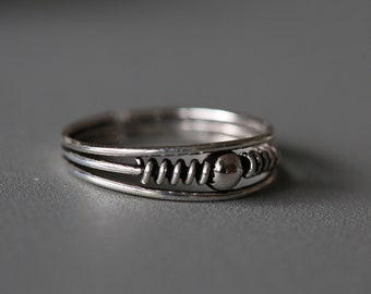 Silver Toe Ring - Adjustable Toe Ring - Adjustable Ring -Sterling Silver Ring - Sterling Silver 925 (241)