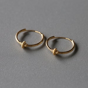 16mm Gold Plated Bali Hoops - Bali Hoops - Gold Plated Sterling Silver 925 (BAG75)