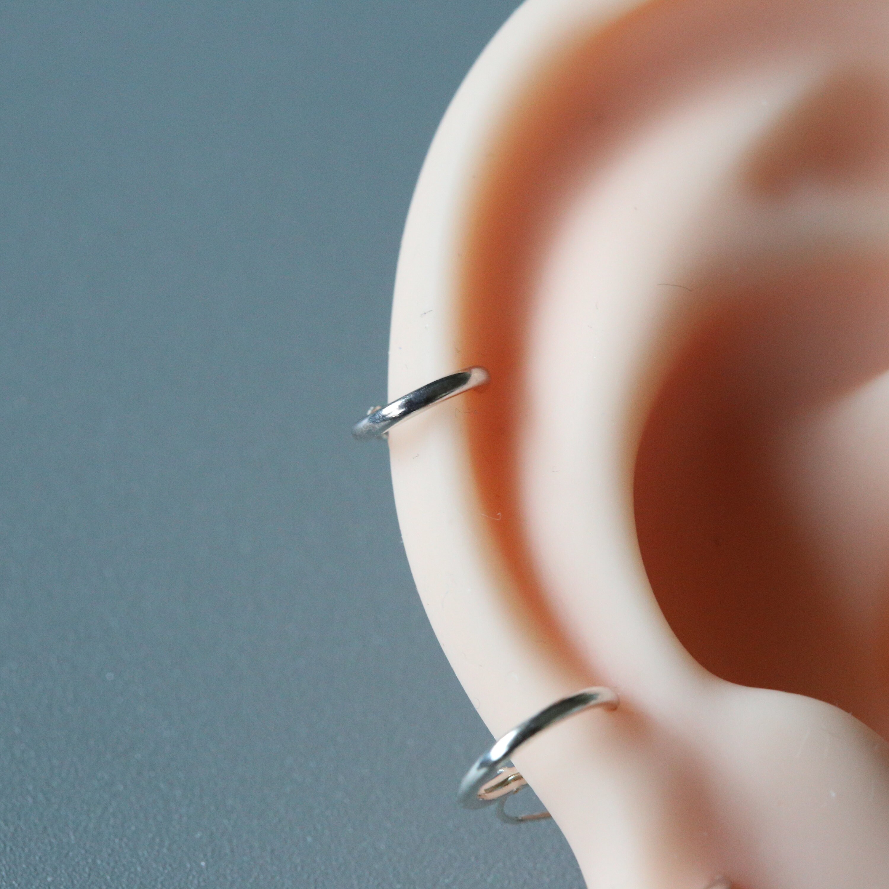 Minimal 10mm Silver Hoops Plain Silver Hoops Sterling Etsy