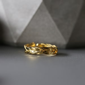 Gold Plated Sterling Silver Toe Ring - Adjustable Braid Design