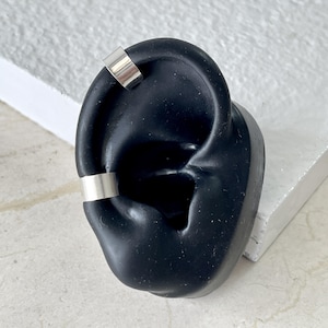 Minimalist Ear Cuff - Bright Sterling Silver No Pierce Ear Wrap