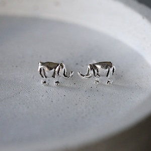 Elephant Studs - Silver Elephant Ear Studs - Animal Earrings - Sterling Silver 925 (85)