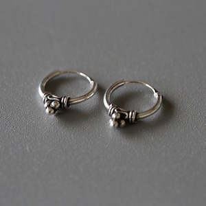 10mm Silver Bali Hoops - Bali Hoops - Sterling Silver 925 (BA05)