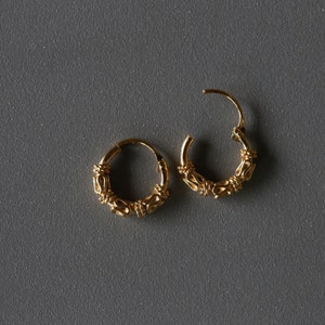 10mm Gold Plated Bali Hoops - Bali Hoops - Gold Plated Sterling Silver 925 (BAG23)