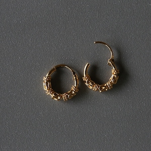 10 mm Vergoldete Bali Creolen - Bali Creolen - Vergoldetes Sterling Silber 925 (BAG23)