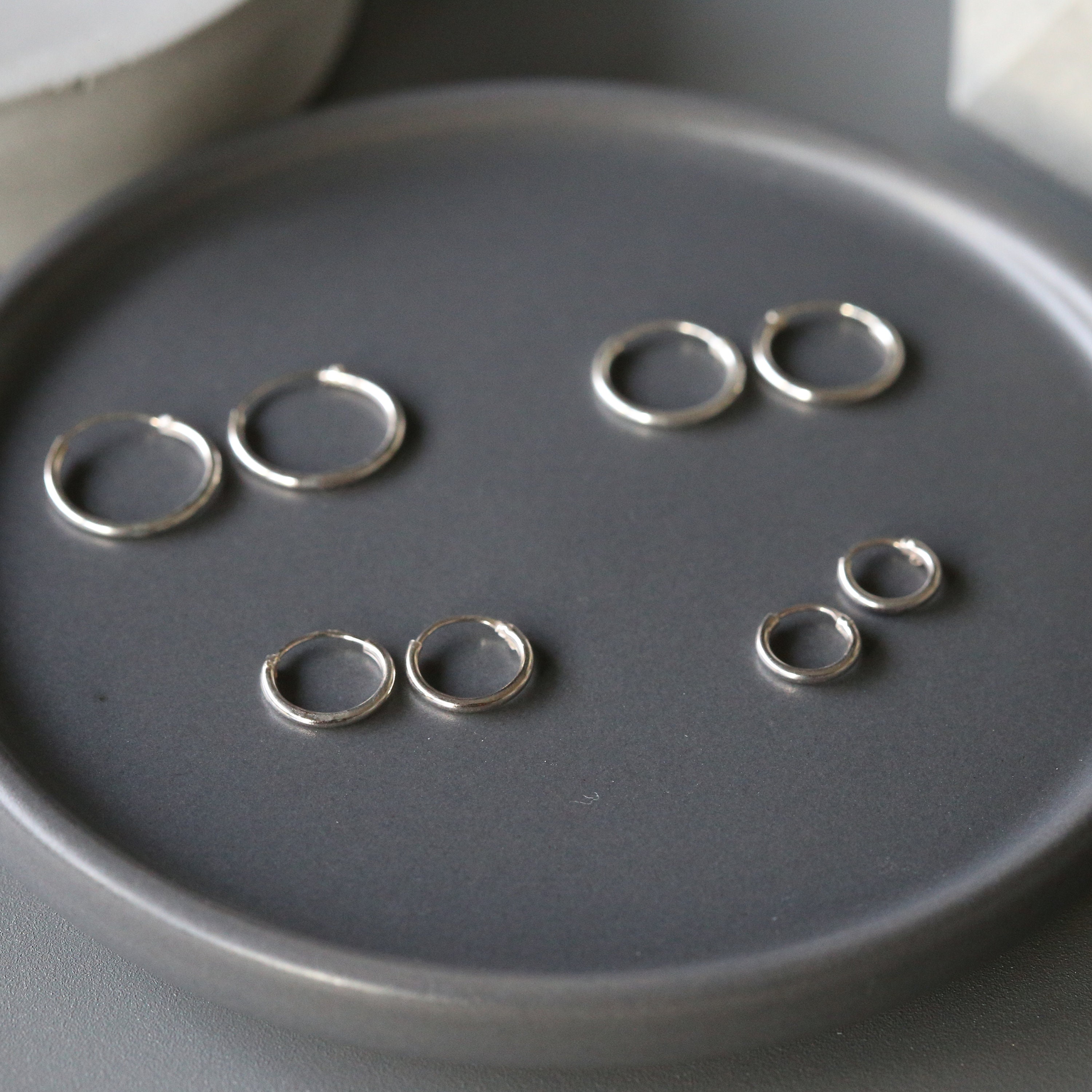 Minimal 12mm Silver Hoops Plain Silver Hoops Sterling - Etsy