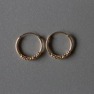 16mm Gold Plated Bali Hoops - Bali Hoops - Gold Plated Sterling Silver 925 (BAG77)