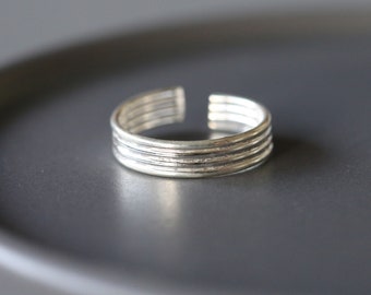 Silver Toe Ring - Adjustable Toe Ring - Adjustable Ring - Minimal Toe Ring - Sterling Silver 925 (200)