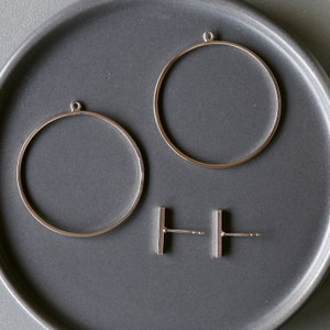 Silber Kreis Ohr Jacken Ohrstecker - 30 mm Silber Kreis Ohrringe - Geometrische Ohrstecker - Sterling Silber 925 (245)