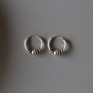 10mm Silver Bali Hoops - Bali Hoops - Sterling Silver 925 (BA19)