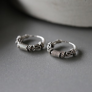 12mm Silver Bali Hoops - Bali Hoops - Sterling Silver 925 (62)