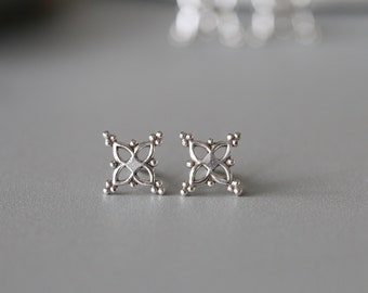 Dotted Bali Studs - Dotted Ear Studs - Sterling Silver 925 (400)