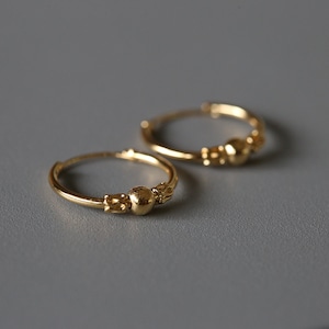 16mm Gold Plated Bali Hoops - Bali Hoops - Gold Plated Sterling Silver 925 (BAG73)