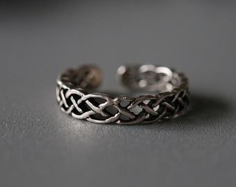 Zilveren Teenring - Verstelbare Teenring - Verstelbare Ring -Sterling Zilveren Ring - Sterling Zilver 925 (242)