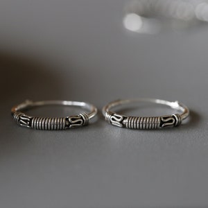 16mm Silver Bali Hoops - Bali Hoops - Sterling Silver 925 (BA70)