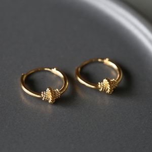 12mm Gold Plated Bali Hoops - Bali Hoops - Gold Plated Sterling Silver 925 (BAG41)