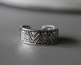 Zilveren Teenring - Verstelbare Teenring - Verstelbare Ring -Sterling Zilveren Ring - Sterling Zilver 925 (240)