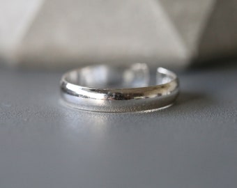 Silver Toe Ring - Adjustable Toe Ring - Adjustable Ring - Minimal Toe Ring - Sterling Silver 925 (206)