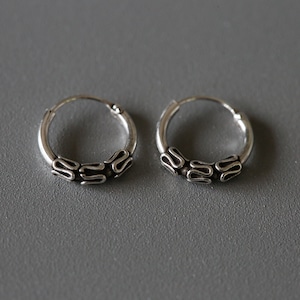 10mm Silver Bali Hoops - Bali Hoops - Sterling Silver 925 (BA07)