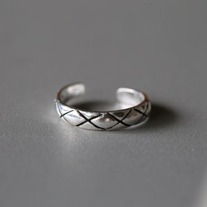 Silver Toe Ring - Adjustable Toe Ring - Adjustable Ring -Sterling Silver Ring - Sterling Silver 925 (261)