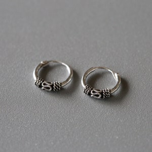 10mm Silver Bali Hoops - Bali Hoops - Sterling Silver 925 (BA10)